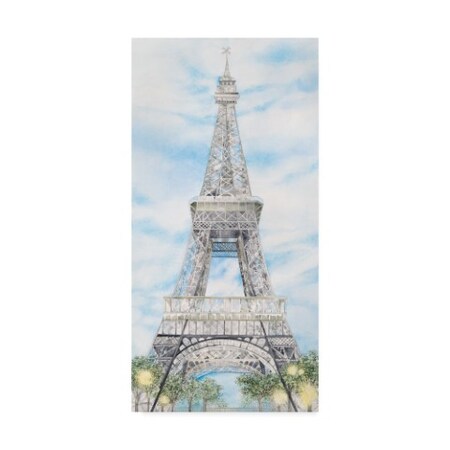 Sharon Pitts 'Eiffel Tower Centered' Canvas Art,12x24